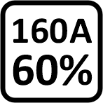 160 A 60%