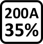 200 A 35%