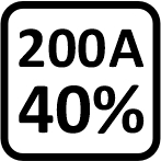 200 A 40%