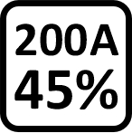 200 A 45%