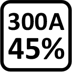 300 A 45%