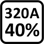320 A 40%
