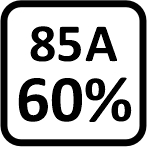 85 A 60%